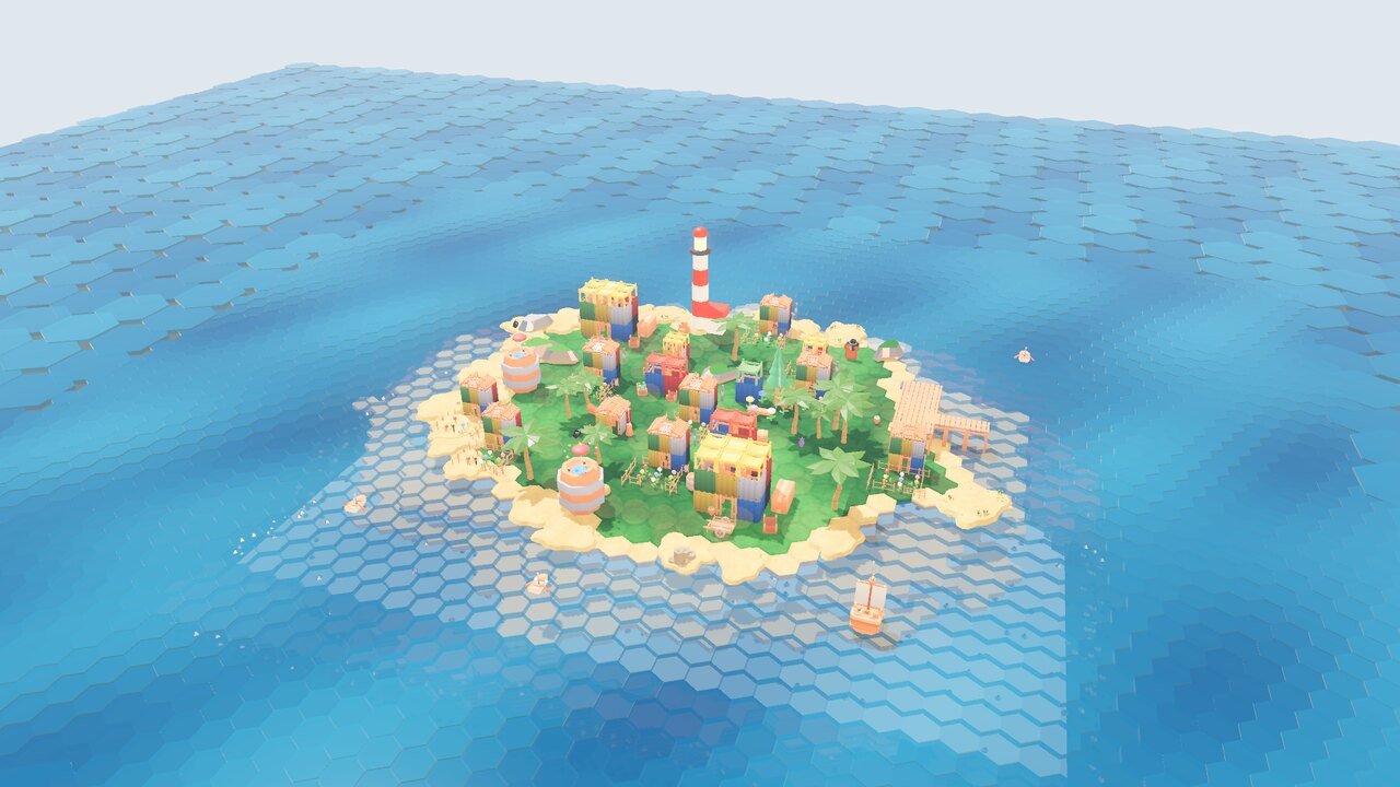 A bustling tropical town at midday - a scene from Beyond the Horizon.