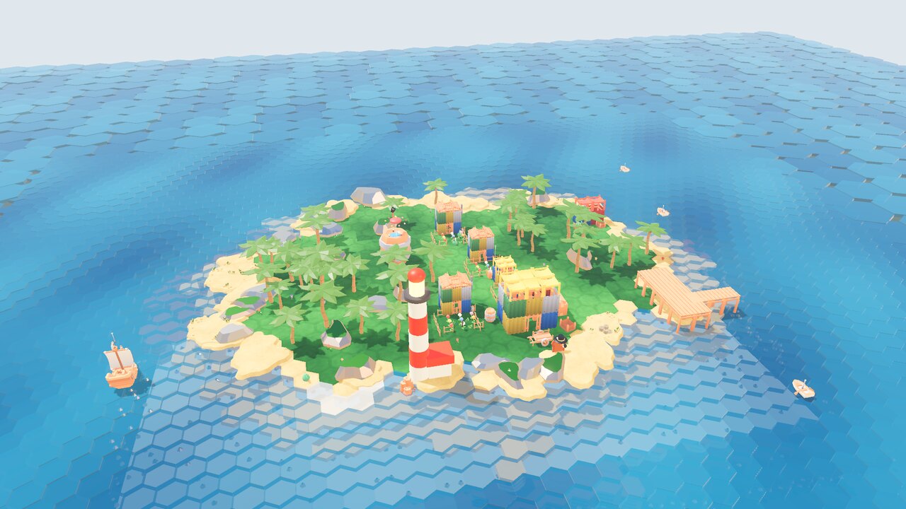 A tropical cove at midday - a scene from Beyond the Horizon.