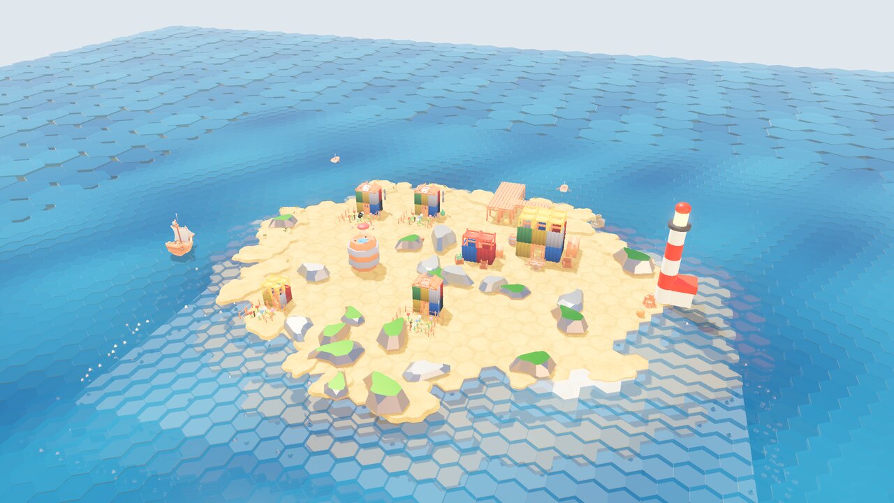 A desert cove at midday - a scene from Beyond the Horizon.