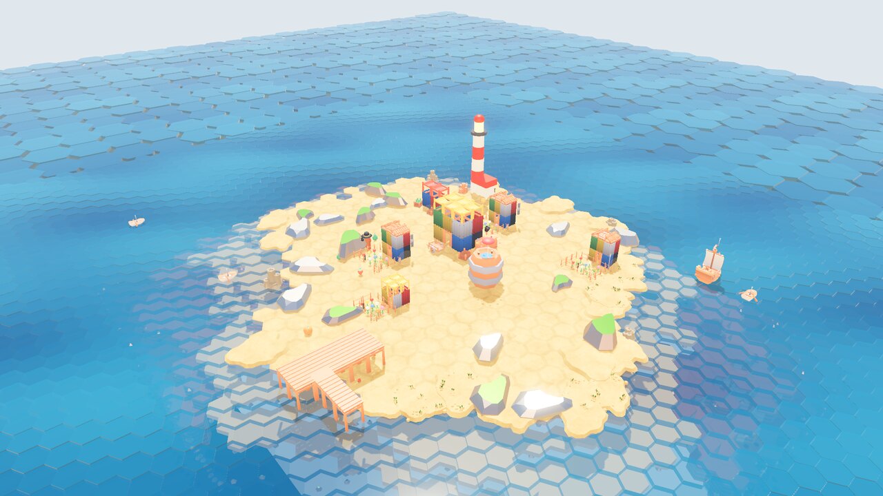 A desert cove at midday - a scene from Beyond the Horizon.